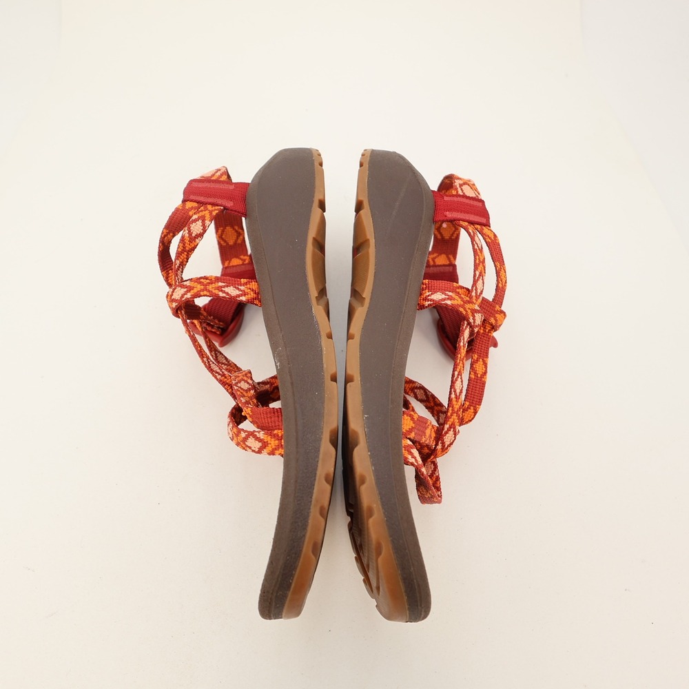 Chaco Z/Cloud X2 Womens 8 Sandals Red Orange Geometric Strappy J106506 - Picture 9 of 13